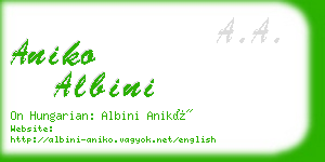 aniko albini business card